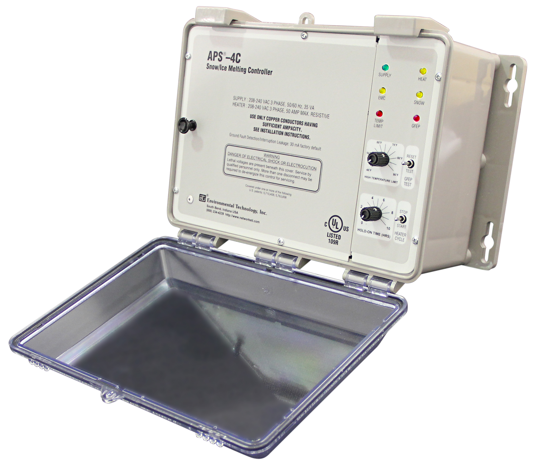The Snow Switch Model APS-4C Snow/Ice Melting Control is designed to be used with another compatible heater control.