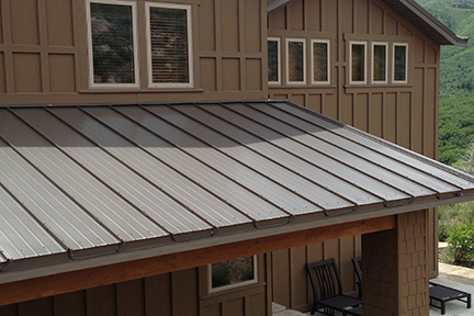 An example of the SnoFree™ Heated Rib system installed on a standing seam metal roof.
