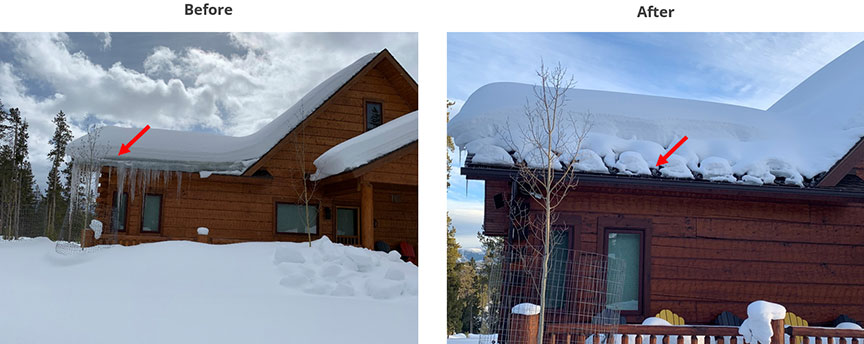 before after ice dams zig zag cables sm1